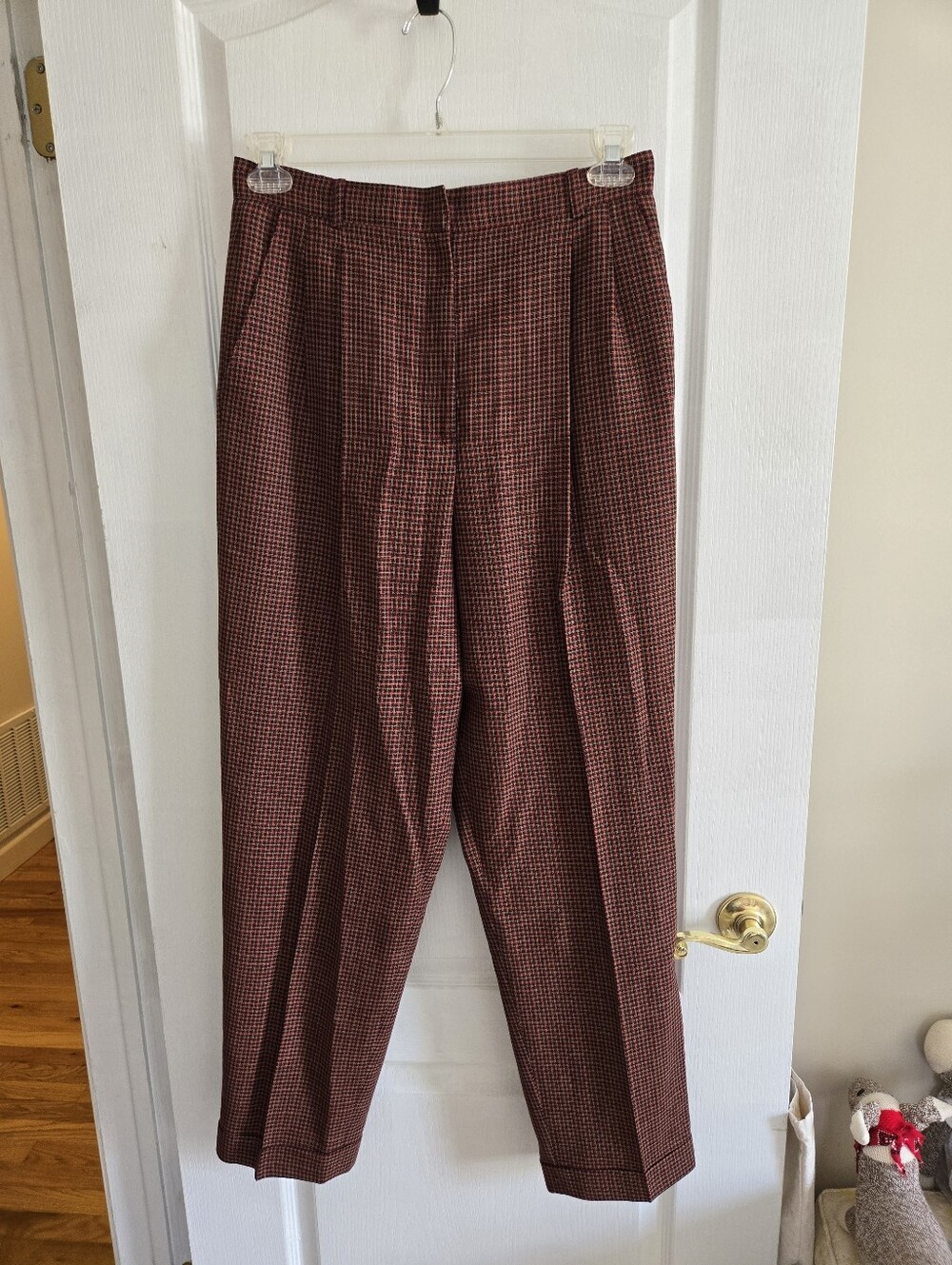 Womens Vintage Liz Clayborne Womens Plaid Dress Pants Wool Size 12